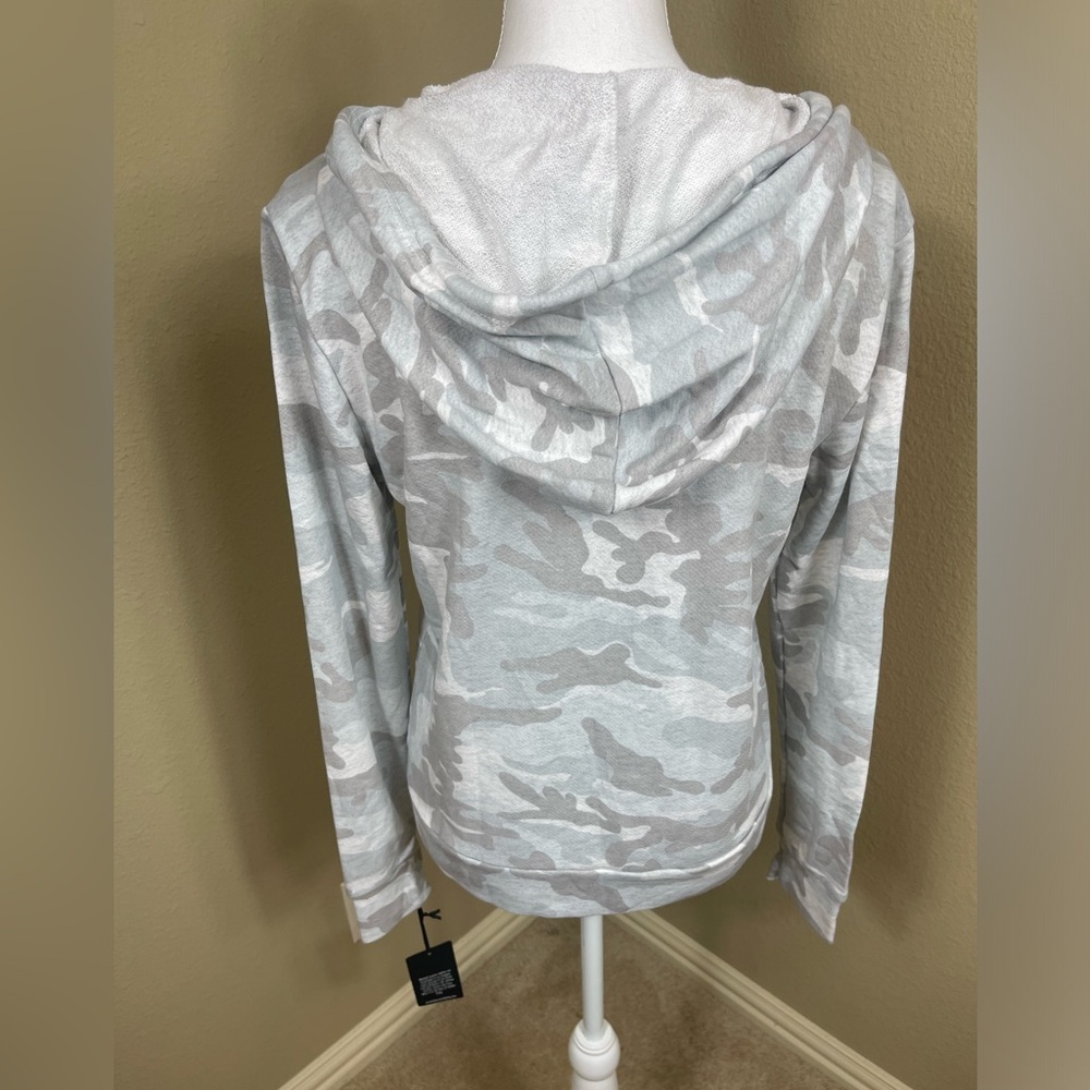 NWT Michael Lauren lightweight grey camo hoodie size medium - Picture 2 of 6